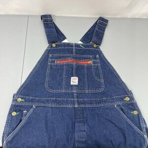 Vintage Pointer Jean Bib Overalls Low Back Farmer Denim Wide Leg Carpenter 42x32